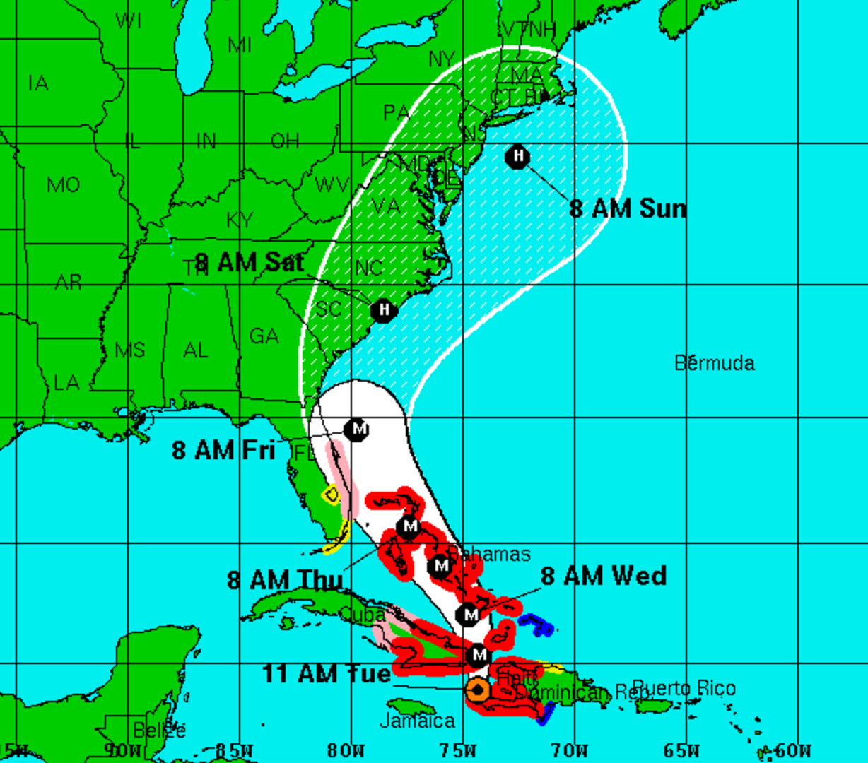 hurricane Matthew update 11am October 4, 2016