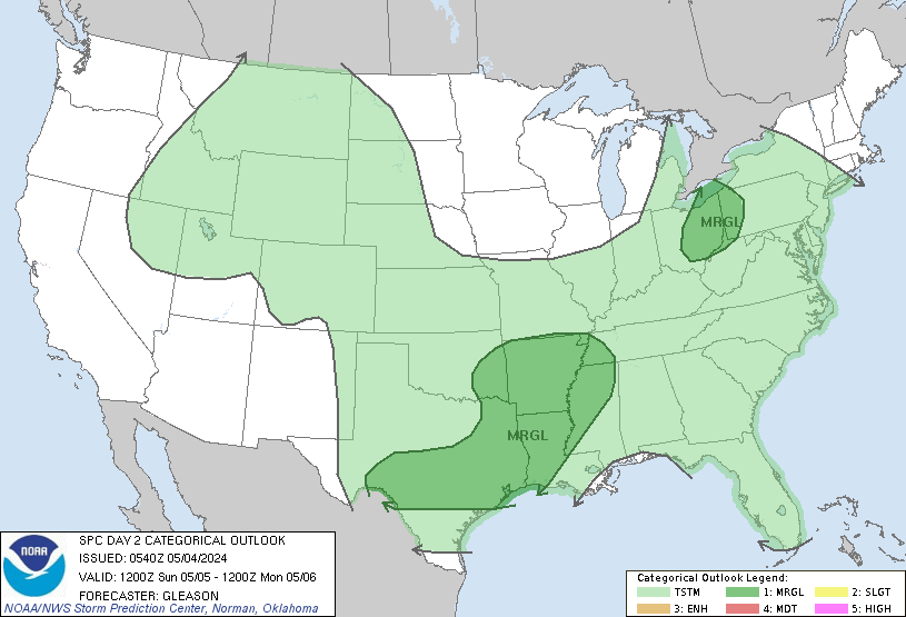 NWS SPC Day 2 Severe Weather Outlook