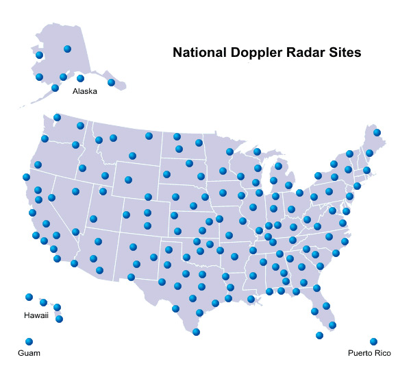 Weather Radar Sites Across United States