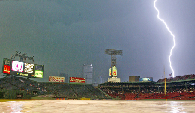 Lightning strike at Fenway Park