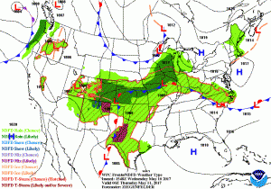 2 day short term forecast May 10 2017