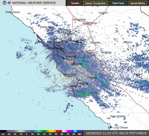 Coyote CA weather radar map - Base Reflectivity 