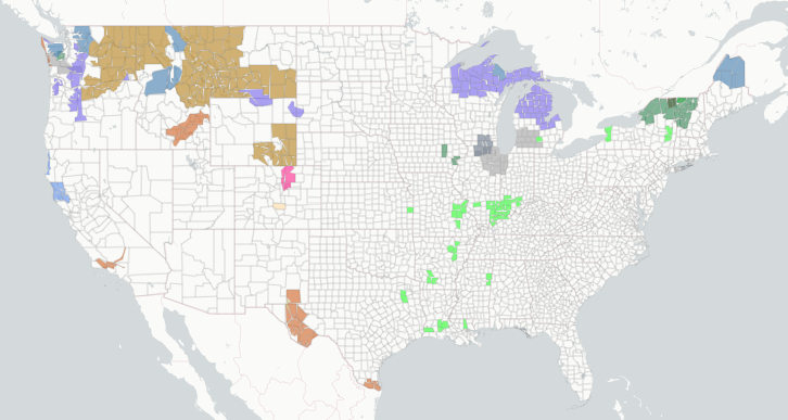 Current U.S. Active Weather Alerts Map